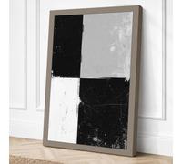 Four Quarters Minimalist Canvas Wall Art Print 24x16 Inch