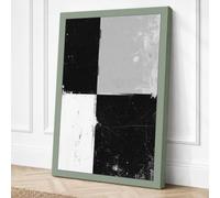 Four Quarters Minimalist Canvas Wall Art Print 24x16 Inch