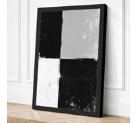 Four Quarters Minimalist Canvas Wall Art Print 30x20 Inch