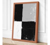 Four Quarters Minimalist Canvas Wall Art Print 36x24 Inch