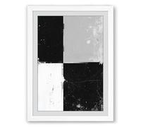 Four Quarters Minimalist Framed Wall Art Print A2 (59.4×42cm) White, Wall Decor for Living Room, Bedroom, Office & Home, Ready to Hang, Art Gift