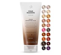 FOUR REASONS Color Mask, Chocolate (27 Colours) - Hair Gloss & Colour Depositing Conditioner - Semi Permanent Hair Toner for Colour-Treated Hair Colour For Women - Vegan & Cruelty-Free - 200 ml