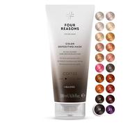 FOUR REASONS Color Mask, Coffee (27 Colours) - Hair Gloss & Colour Depositing Conditioner - Semi Permanent Hair Toner for Colour-Treated Hair Colour For Women - Vegan & Cruelty-Free - 200 ml