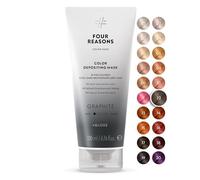 FOUR REASONS Color Mask, Graphite (27 Colours) - Hair Gloss & Colour Depositing Conditioner - Semi Permanent Hair Toner for Color-Treated Hair Colour For Women - Vegan & Cruelty-Free, 200 ml
