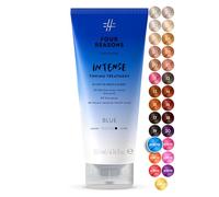 Four Reasons Color Mask INTENSE Blue (27 Colours) - Intensive Toning Treatment - Colour Depositing Conditioner - Semi Permanent Blue Hair Dye for Lightened and Coloured Hair- 100% Vegan, 200 ml