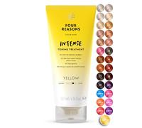 FOUR REASONS Color Mask INTENSE Yellow (27 Colours) - Intensive Toning Treatment - Colour Depositing Conditioner - Semi Permanent Yellow Hair Dye for Lightened and Coloured Hair- 100% Vegan, 200 ml