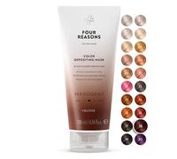 FOUR REASONS Color Mask, Mahogany (27 Colours) - Hair Gloss & Colour Depositing Conditioner - Semi Permanent Hair Toner for Colour-Treated Hair Colour For Women - Vegan & Cruelty-Free - 200 ml