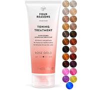Four Reasons Color Mask - Rose Gold - (27 Colors) Toning Treatment, Color Depositing Conditioner, Tone & Enhance Color-Treated Hair - Semi Permanent Hair Dye, Vegan and Cruelty-Free, 6.76 fl oz