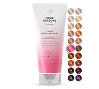 FOUR REASONS Color Mask, Rose Pink (27 Colours) - Hair Gloss & Colour Depositing Conditioner - Semi Permanent Hair Toner for Colour-Treated Hair Colour For Women - Vegan & Cruelty-Free - 200 ml