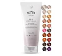 FOUR REASONS Color Mask, Silver (27 Colours) - Hair Gloss & Colour Depositing Conditioner - Semi Permanent Hair Toner for Colour-Treated Hair Colour For Women - Vegan & Cruelty-Free - 200 ml