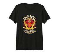 Four Roses Tattoo Studio Vintage Design Premium T-Shirt