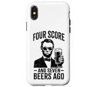 Four Score and Seven Beers Ago - Funny Lincoln Drinking Beer Case for iPhone X/XS