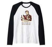 Four Score and Seven Sips Ago Funny Abe Lincoln Wine Raglan Baseball Tee