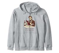 Four Score and Seven Sips Ago Funny Abe Lincoln Wine Zip Hoodie