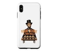 Four Score & Four Skulls Lincoln History Pun Case for iPhone XS Max