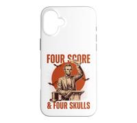 Four Score & Four Skulls Lincoln History Teacher Case for iPhone 16 Plus