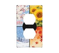 Four Season Panel Decorative Switch Plate Cover-Unbreakable Polycarbonate Wall Plate for Home Office, 1 Gang with Screws