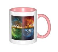 Four Season Tree of Life Dual Color Ceramic Coffee Mug 330ml - Classic Tea Cup, Gift Mug, Microwave Safe, Office and Home Drinkware