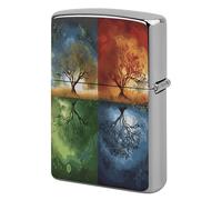 Four Season Tree of Life Metal Lighter Case, Funny Lighter Cover Double-Side Print Vintage Cool Lighters Sleeve Lighters Accessories for Zippo Men Dad Husband Collect