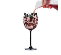 Four Season Wine Glasses - Hand-Painted Four Seasons Tree Glassware, Elegant Art Design | Glassware for White Wine Red Wiine Cocktails Entertaining Party Table Setting