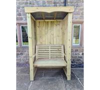 Four Seasons 2 Seater Arbour - Timber - Minimal Assembly Required Churnet Valley Garden Furniture Ltd Brown One Size