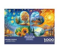 Four Seasons ArtMasterful 1000-Piece Jigsaw Puzzles for Adults A Complete Set of Challenging Educational Puzzle Game Pieces - An Intellectually Stimulating Gift for Adult And Teenage Enthusiasts Age