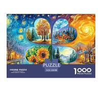 Four Seasons ArtUltimate Challenge Jigsaw Puzzles for Adults Conquer The 1000-Piece (Advanced) Impossible, Hard, And Difficult Challenging Puzzle Educational Games - This Is The Pinnacle Gift Jigsaw