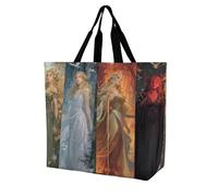 Four Seasons Goddess Grocery Bag Shoulder Shopping Tote Bags
