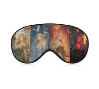 Four Seasons Goddess Sleep Eye Mask Night Shade Cover Soft Adjustable for Travel Naps