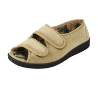 Four Seasons Ladies Four Seasons Floral Lined Slippers Mary - Beige - UK 4