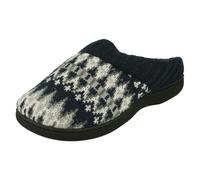 Four Seasons Ladies Four Seasons Knitted Mule Slippers Jane - Navy - UK 5-6