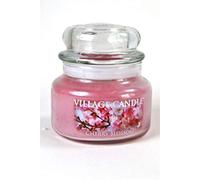 Four Seasons Liverpool 11 Fl Oz Pink Cherry Blossom Flower Floral Scented Village Candle Jar with Lid.