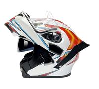 Four Seasons Motorbike Modular Flip Up Helmet Full Face Reveal Helmets with Dual Visor Suitable for Riding Café Racing Street Cruising
