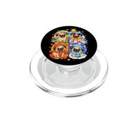 Four Seasons Pug Beach Summer Pug PopSockets PopGrip for MagSafe