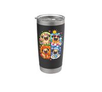 Four Seasons Pug Beach Summer Pug Stainless Steel Insulated Tumbler