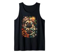 Four Seasons Pug Beach Summer Pug Tank Top