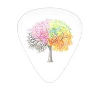 Four Seasons Spring Tree Guitar Plectrums Classical Triangle Bass Acoustic And Electric Guitar Plectrums For Guitarists 12 Pieces