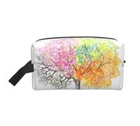 Four Seasons Spring Tree Print Storage Bag â€“ Durable Travel Toiletry Bag, Portable Makeup & Cosmetic Organizer Pouch with Zipper