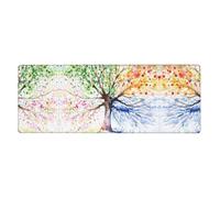 Four Seasons Spring Tree Printed Desktop Mouse pad Large Size Rubber Keyboard pad Suitable for Office and Home 31.5 inches x 12 inches