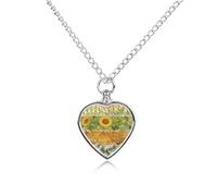 Four Seasons Theme Style Pet Urn Necklace for Dog Cat Ashes Heart Pets Cremation Keepsake Waterproof Pendant Memorial Jewelry Pendants Gifts for Women Men