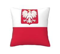 Four seasons throw pillow covers set of 2 polish flag pillow cushion cases, modern decorative square pillowcases for sofa couch bedroom living room car