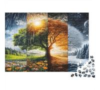 Four Seasons Tree 1000 Piece Jigsaw Puzzle Concentration Training For Wall Decoration Gifts Beautiful Decoration Puzzle Thick Cardboard 52x38cm/1000pcs