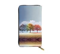 Four Seasons Tree Printed Clutch (7.5x4.1 in) | Leather Wallet