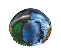 Four Seasons Tree Printed Double-Layer Shower Cap, Reusable Shower Cap, Suitable For Various Hair Lengths