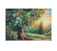 Four Seasons Tree Sunlight Forest Outdoor 300 Piece Jigsaw Puzzle for Adults Jigsaw Dining Room Decor Accent Whimsical Challenging Puzzle Stress Relief 300 PCS