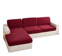 Four Seasons Universal Elastic Sofa Stereo Relief Jacquard Lazy Sofa Cushion Cover Wholesale(Red,1 seat cover)