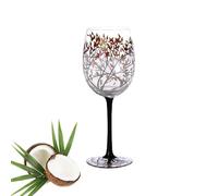 Four Seasons Wine Glasses - Hand Painted Glassware, Ornate Drinkware | Handmade Glasses With Colorful Seasonal Pattern, Decoration For Wine Lovers, Dom Dining Table