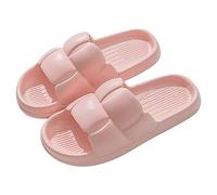 Four Seasons Women Slippers Indoor Home Quiet Bathroom Slippers Light Open Toe Comfortable Comfortable Shoes Ladies Wide H, red, 7 UK