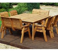 Four Seater Square Table Set (with chairs and benches) Charles Taylor Trading Brown One Size