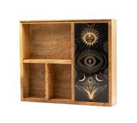 Four Section Tarot Storage Box With Card Holder & Compartments